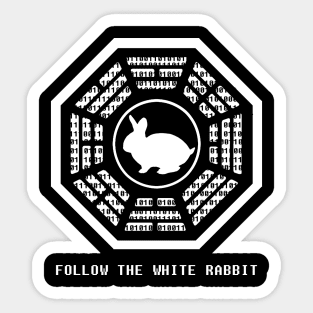 Follow the White Rabbit Sticker